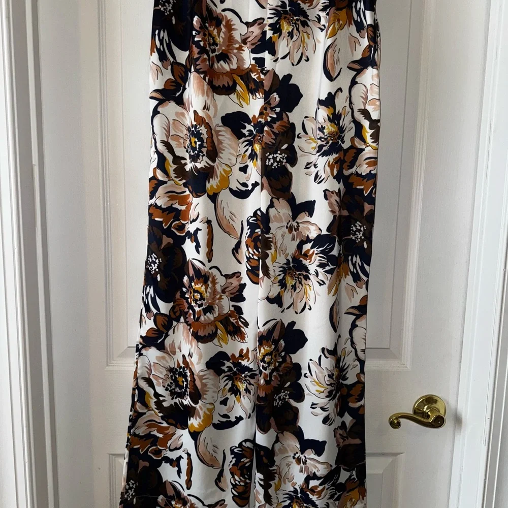 Industry Floral Wide-Leg Pants Silky Size 8 NWT - Picture 4 of 11